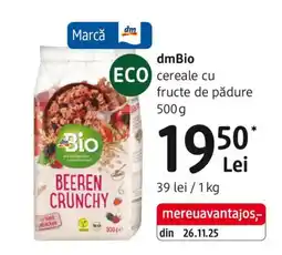 DM DmBio cereale cu fructe de pădure Ofertă