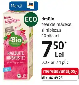 DM DmBio ceai de măceşe şi hibiscus Ofertă