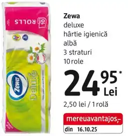 DM Zewa deluxe hârtie igienică albă Ofertă