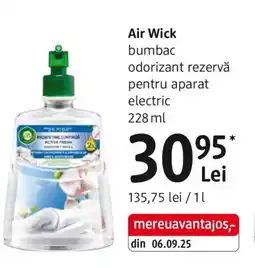 DM Air Wick bumbac odorizant rezervă pentru aparat electric Ofertă