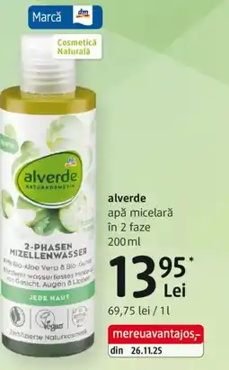 DM Alverde apă micelarǎ în 2 faze Ofertă
