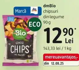 DM DmBio chipsuri din legume Ofertă
