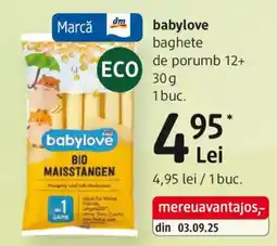 DM Babylove baghete de porumb 12+ Ofertă