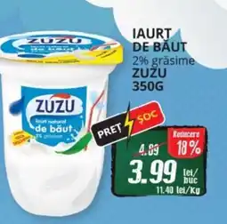 Diana Supermarket Iaurt de baut 2% grăsime ZUZU Ofertă