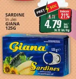 Diana Supermarket Sardine în ulei GIANA Ofertă