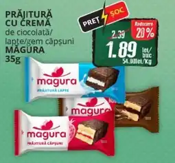Diana Supermarket Prăjitură CU CREMĂ de ciocolată/ lapte/gem căpşuni MAGŪRA Ofertă