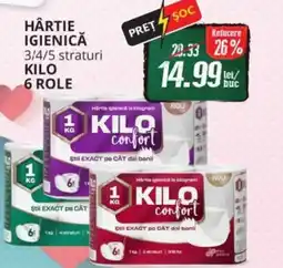 Diana Supermarket Hârtie igienică 3/4/5 straturi KILO Ofertă