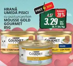 Diana Supermarket Hrană umeda pisici cu pui/curcan/ton mousse gold gourmet Ofertă