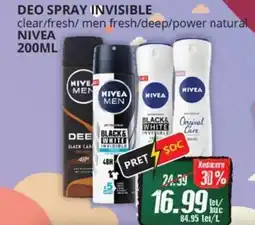 Diana Supermarket Deo spray invisible clear/fresh/men fresh/deep/power natural NIVEA Ofertă