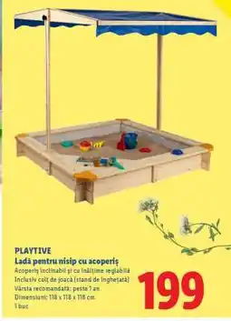 Lidl PLAYTIVE Ladă pentru nisip cu acoperiș Ofertă