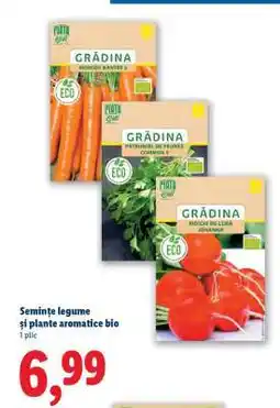 Lidl Semințe legume și plante aromatice bio Ofertă