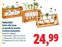 Lidl PARKSIDE Stativ din lemn cu eprubete pentru creșterea plantelor Ofertă