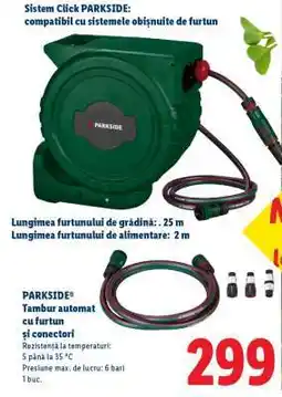 Lidl PARKSIDE Tambur automat cu furtun și conectori Ofertă