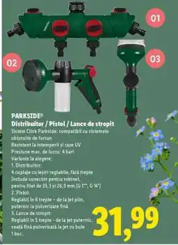 Lidl PARKSIDE Distribuitor / Pistol / Lance de stropit Ofertă