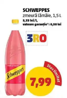 Penny SCHWEPPES zmeură lămâie, 1,5 L Ofertă