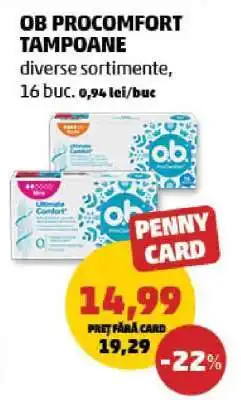 Penny OB ProComfort Tampoane Ofertă