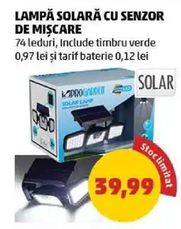 Penny Lampă solară cu senzor de mișcare Ofertă