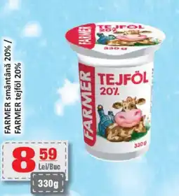 CBA FARMER smântână 20% Ofertă