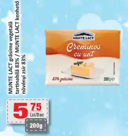 CBA MUNTE LACT grăsime vegetală tartinabilǎ 83% Ofertă