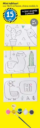 TEDI Mini tablouri Ofertă