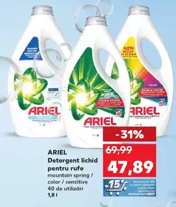 Kaufland ARIEL Detergent lichid pentru rufe Ofertă