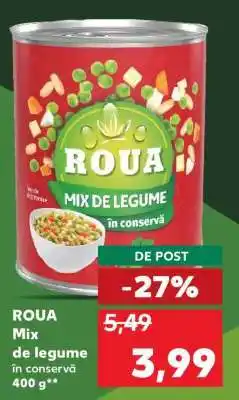 Kaufland ROUA Mix de legume în conservă 400 g Ofertă