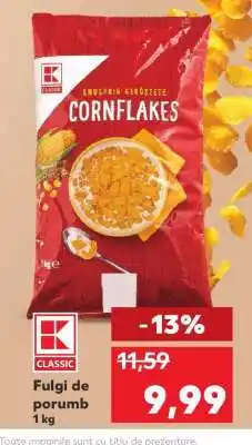 Kaufland Fulgi de porumb 1 kg Ofertă