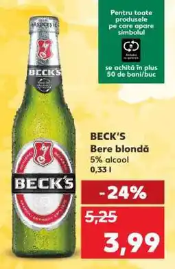 Kaufland BECK‘S Bere blondă Ofertă