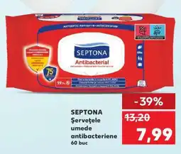 Kaufland SEPTONA Șervețele umede antibacteriene 60 buc Ofertă