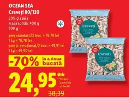 Lidl OCEAN SEA Creveți 80/120 Ofertă