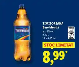 Lidl TIMIŞOREANA Bere blondă Ofertă