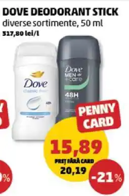 Penny DOVE Deodorant stick Ofertă