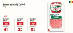 Carrefour Salam sandviș Caroli Ofertă