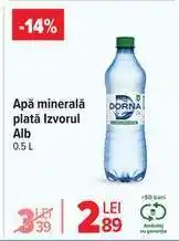 Carrefour Apă minerală plată Izvorul Alb 0.5 L Ofertă