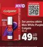 Carrefour Ser pentru albire Max White Purple Colgate Ofertă