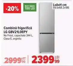 Carrefour Combină frigorifică LG GBV21L0EPY Ofertă