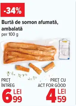 Carrefour Market Burtă de somon afumată, ambalatǎ Ofertă