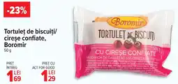 Carrefour Market Tortuleţ de biscuiţi/ cireşe confiate, Boromir Ofertă