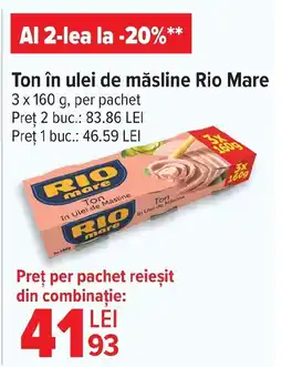 Carrefour Market Ton în ulei de măsline Rio Mare Ofertă