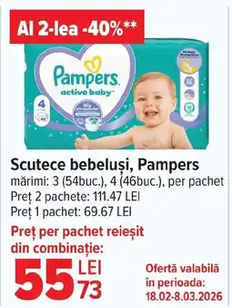 Carrefour Market Scutece bebeluşi, Pampers Ofertă