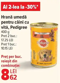 Carrefour Market Hrană umedă pentru câini cu vită, Pedigree Ofertă
