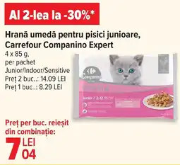 Carrefour Market Hrană umedă pentru pisici junioare, Carrefour Companino Expert Ofertă
