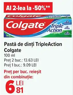 Carrefour Market Pastă de dinți TripleAction Colgate Ofertă