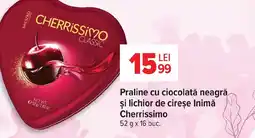 Carrefour Market Praline cu ciocolată neagră şi lichior de cireşe Inimă Cherrissimo Ofertă