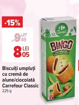 Carrefour Market Biscuiți umpluți cu cremă de alune/ciocolată Carrefour Classic Ofertă