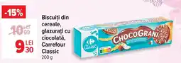 Carrefour Market Biscuiți din cereale, glazurați cu ciocolată, Carrefour Classic Ofertă
