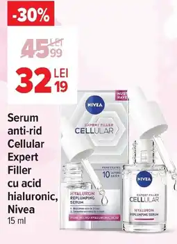 Carrefour Market Serum anti-rid Cellular Expert Filler cu acid hialuronic, Nivea Ofertă