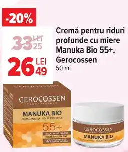 Carrefour Market Cremă pentru riduri profunde cu miere Manuka Bio 55+, Gerocossen Ofertă