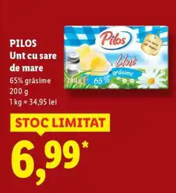 Lidl PILOS Unt cu sare de mare Ofertă