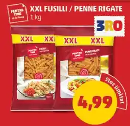 Penny XXL Fusilli / Penne Rigate Ofertă